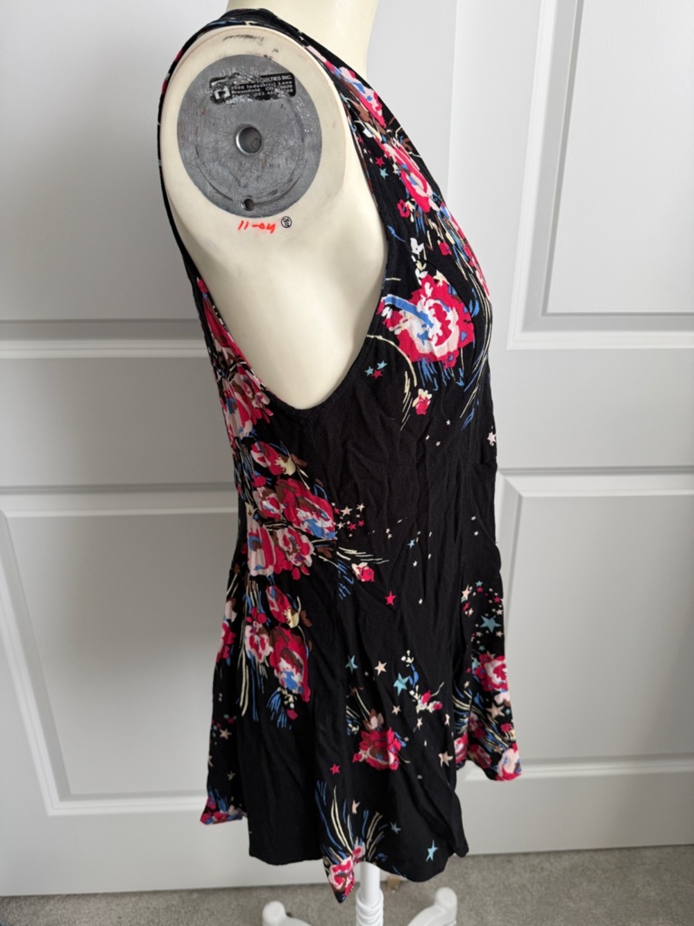 Free People Back To‎ Basics Floral Wrap Tunic Top Medium Festival Bohemian - Picture 4 of 6